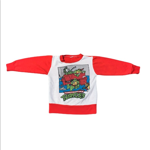 Vintage Teenage Mutant Ninja Turtles TMNT Toddler Crewneck Sweater